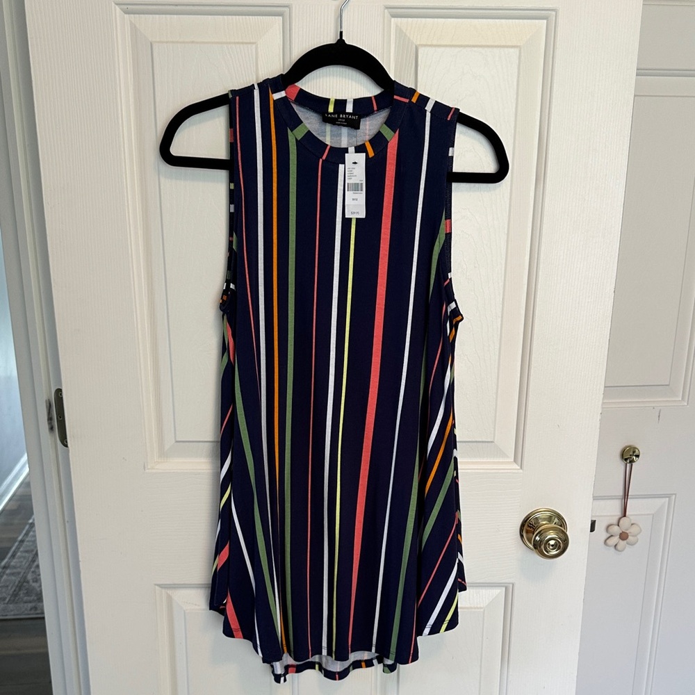 Lane Bryant Multicolor Striped Tank Top